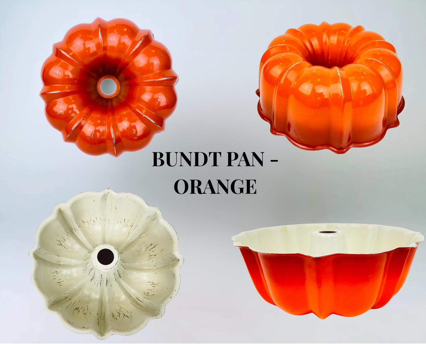 Product image for 'vintage orange yellow bundt pans nordic ware aluminium classics' (view f11756)