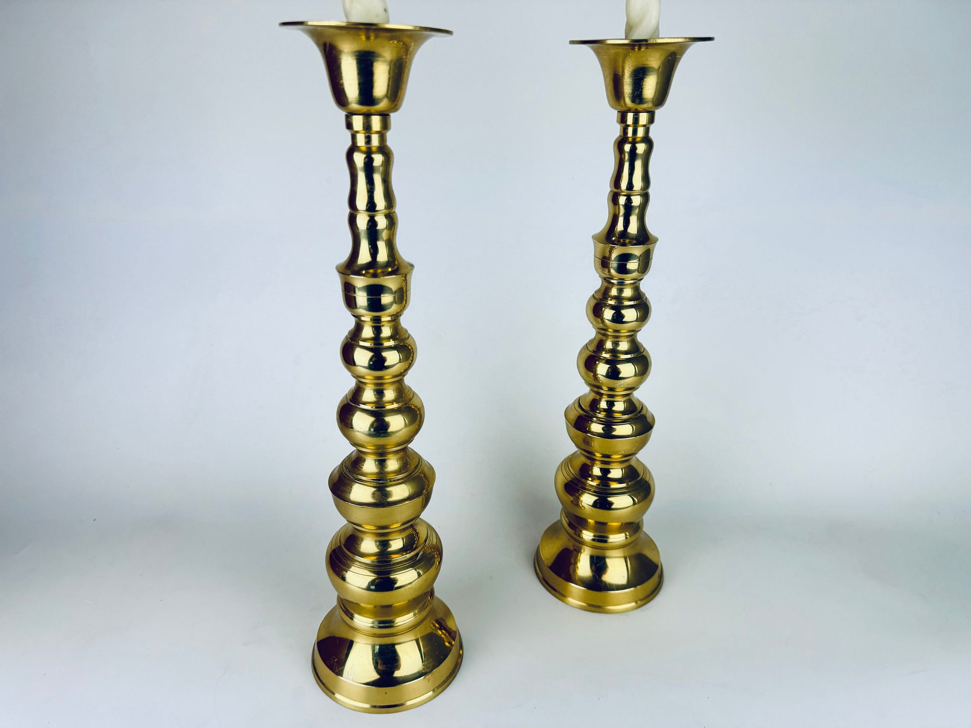 Product image for 'vintage tall 14 solid cast brass tapered curvy candle stick holders set of two 2' (view 816af5)