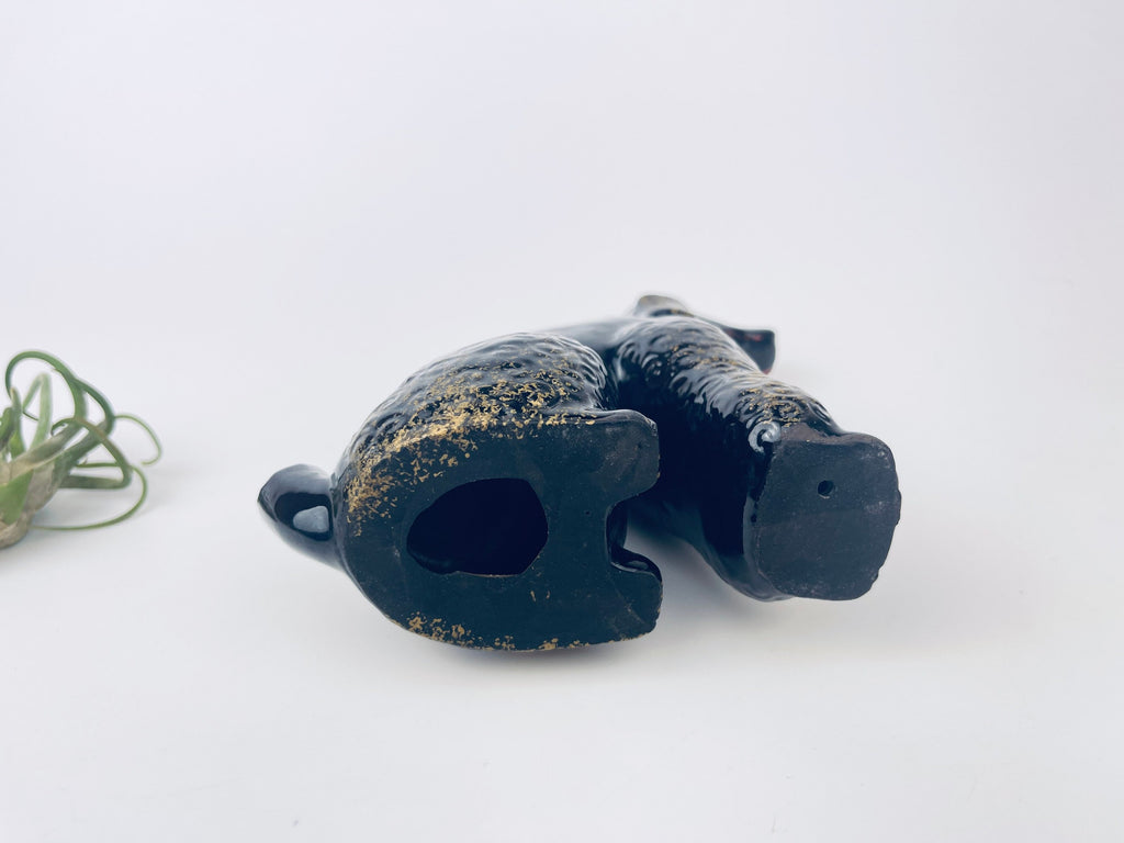 Product image for 'vintage red clay poodle dog desktop organizer letter pen holder' (view 03b868)