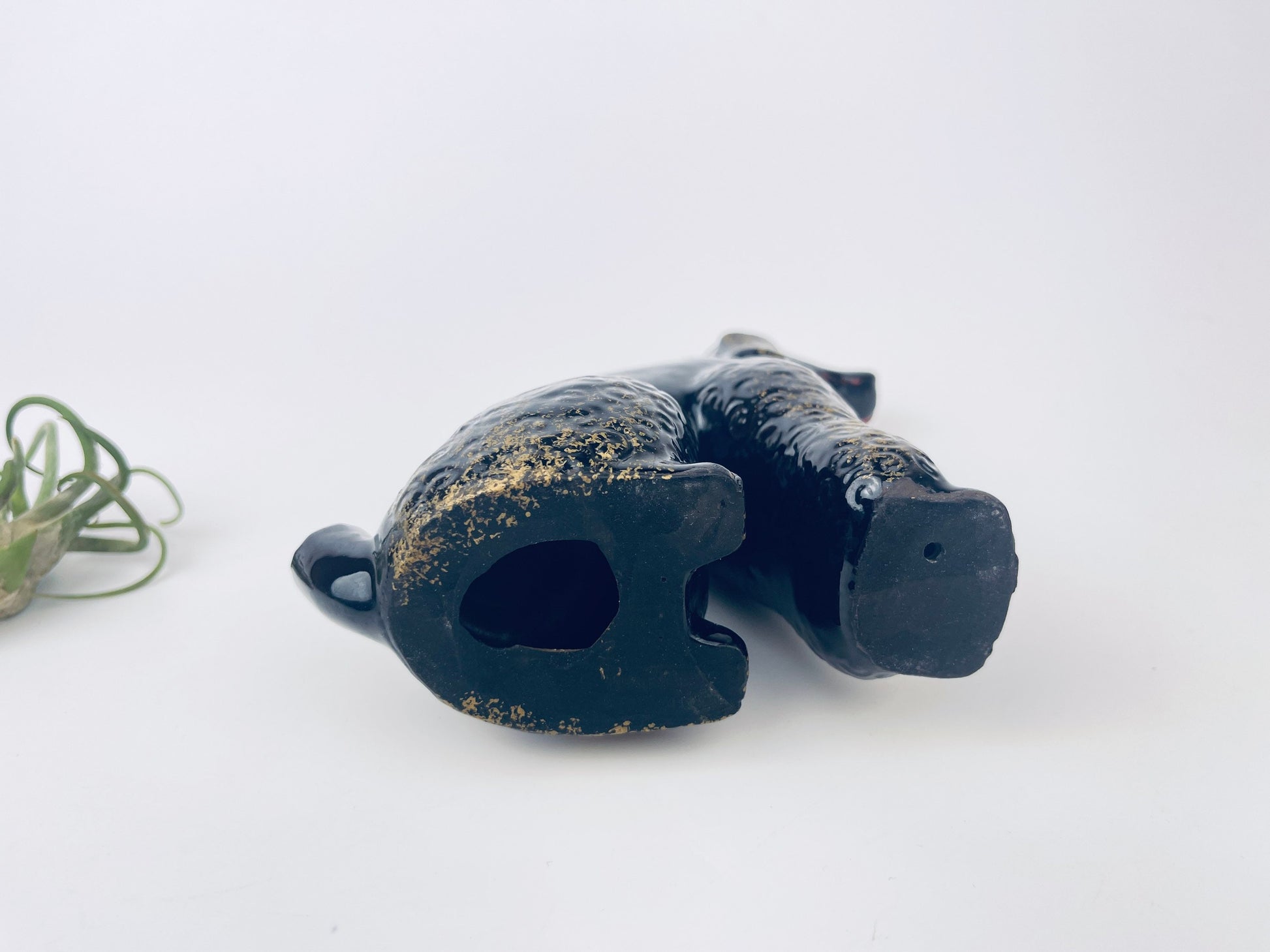 Product image for 'vintage red clay poodle dog desktop organizer letter pen holder' (view 03b868)