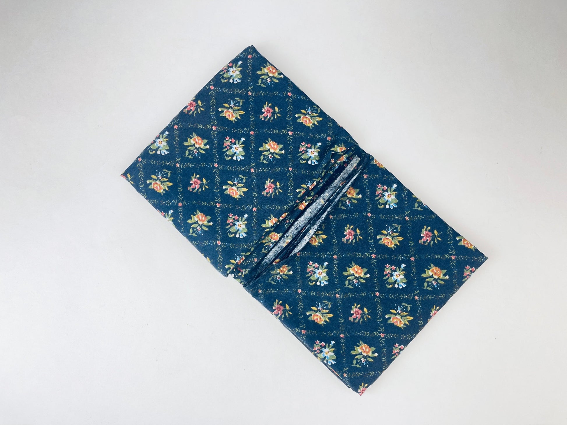 Product image for 'vintage blue floral fabric material 37 x 44' (view e717b7)