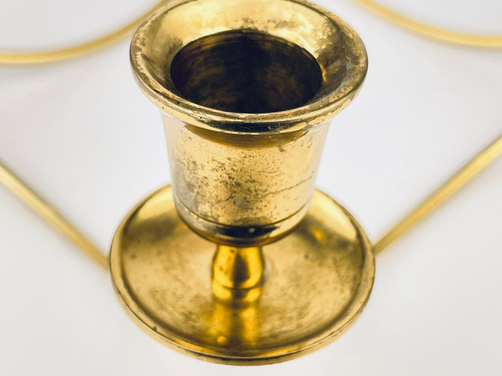 Product image for 'vintage solid brass 4 arm candlestick holder' (view bc3a1d)