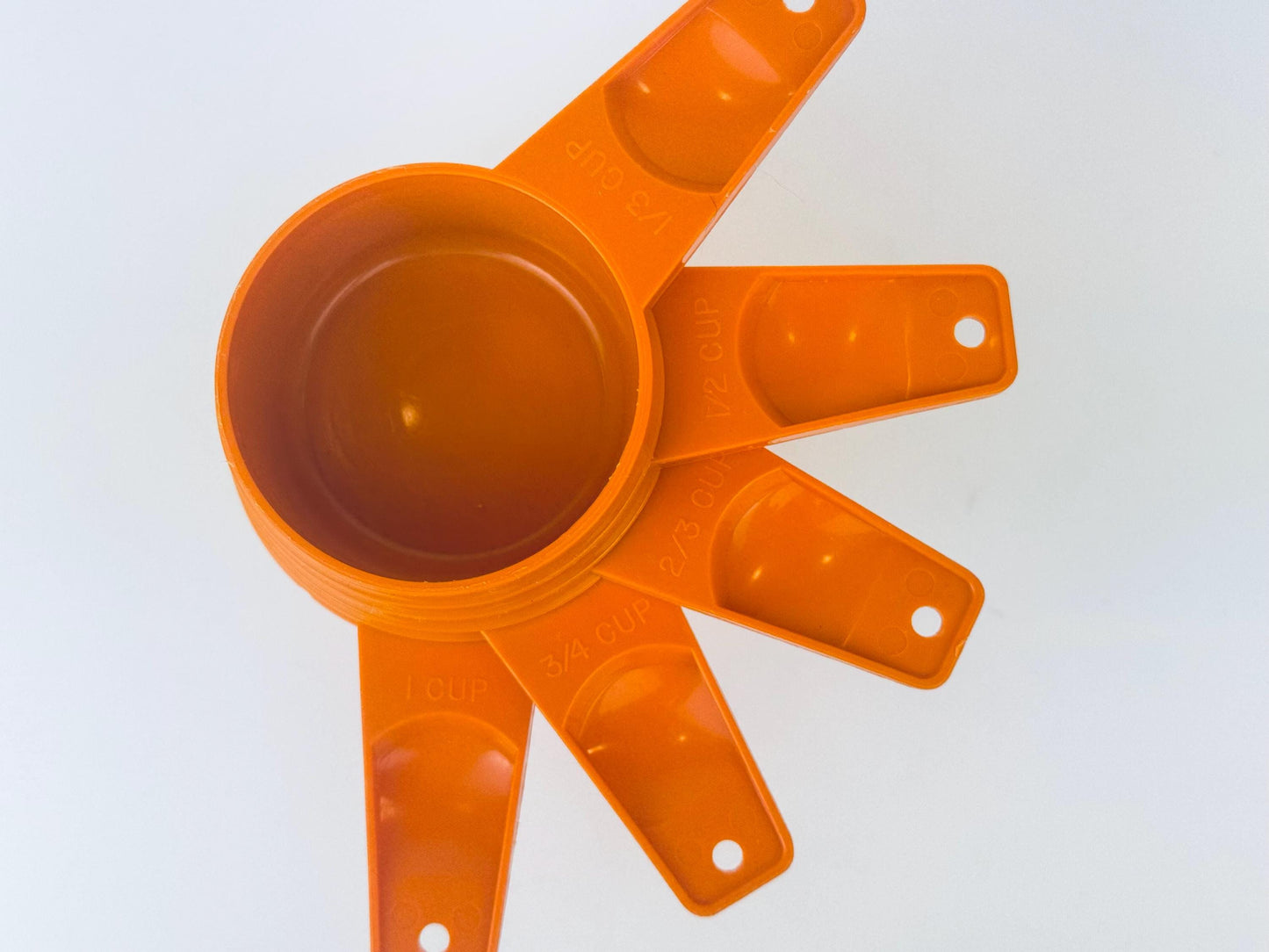 Product image for 'vintage stacking plastic tupperware measuring cups set of five 5 made in canada sets sold separately' (view 318f32)