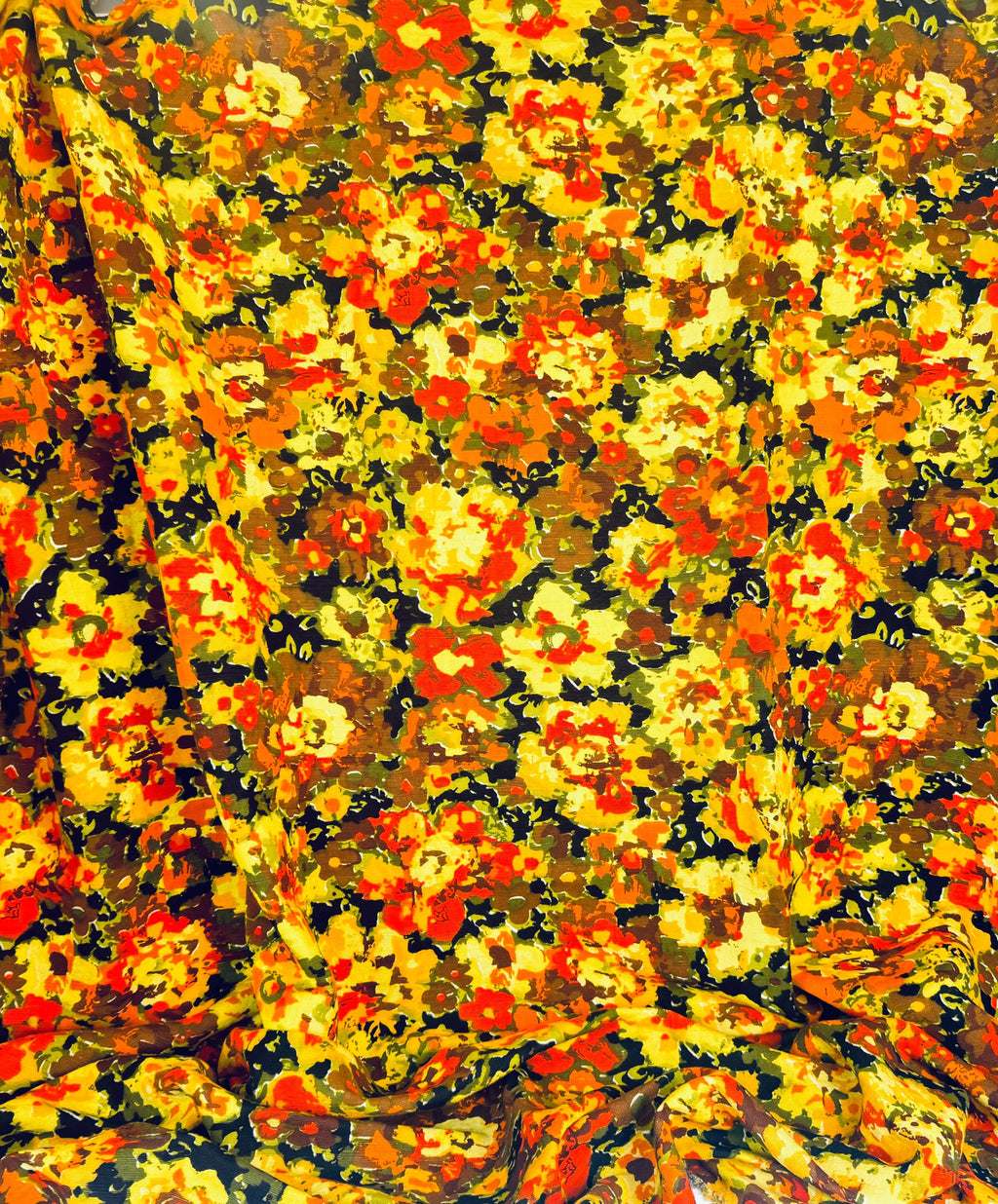 Product image for 'vintage bright abstract flower power print heavy upholstery fabric material cuts sold separately' (view 1b98e4)