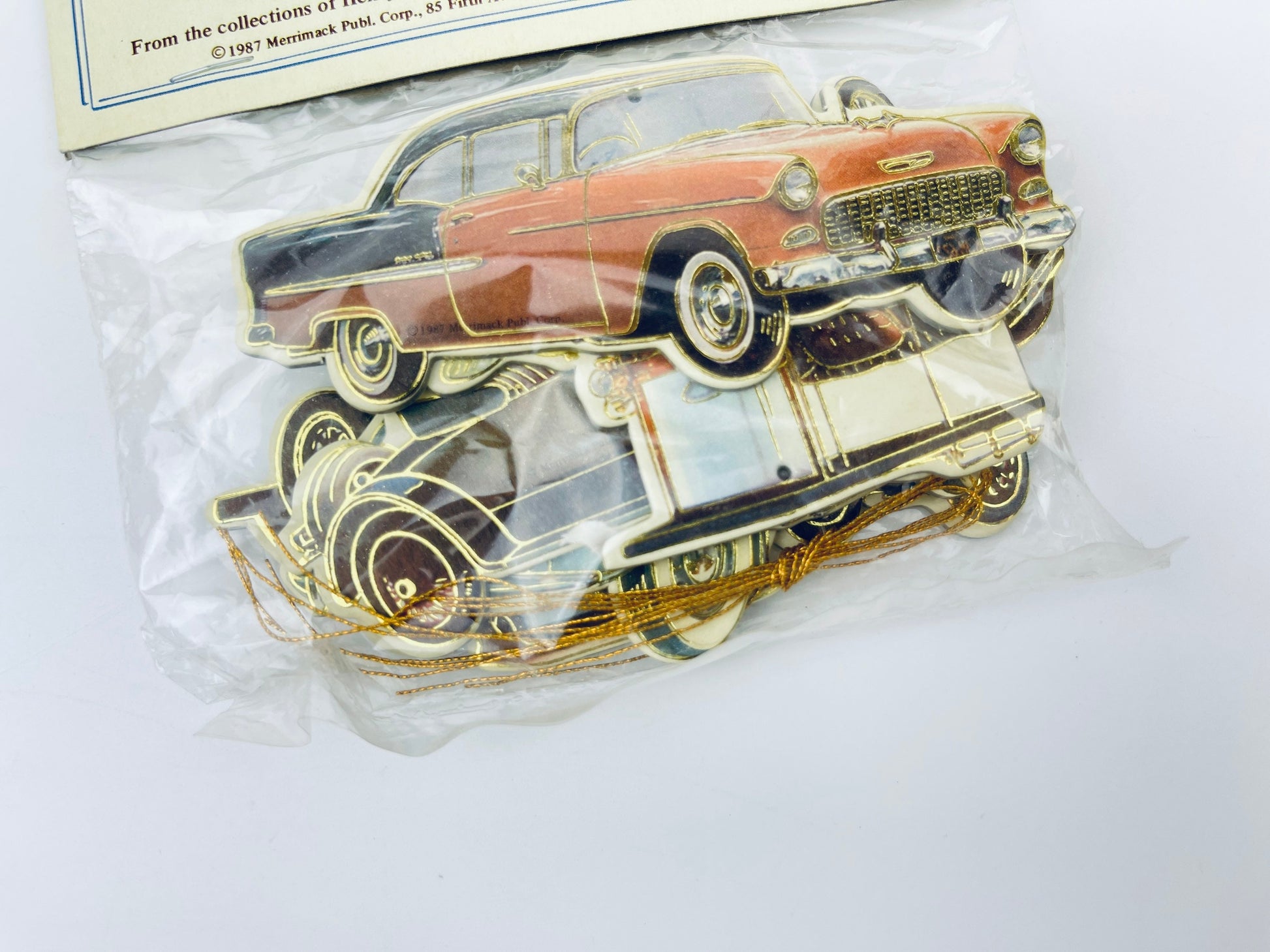 Product image for 'vintage auto christmas ornaments henry ford museum set of six 6 made in hong kong 1987 new old stock nos' (view aaeaeb)