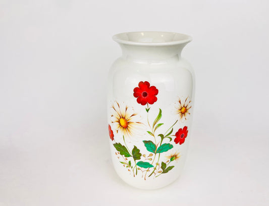 Product image for 'vintage sadler england flower vase white daisies red flowers' (view 804fd8)