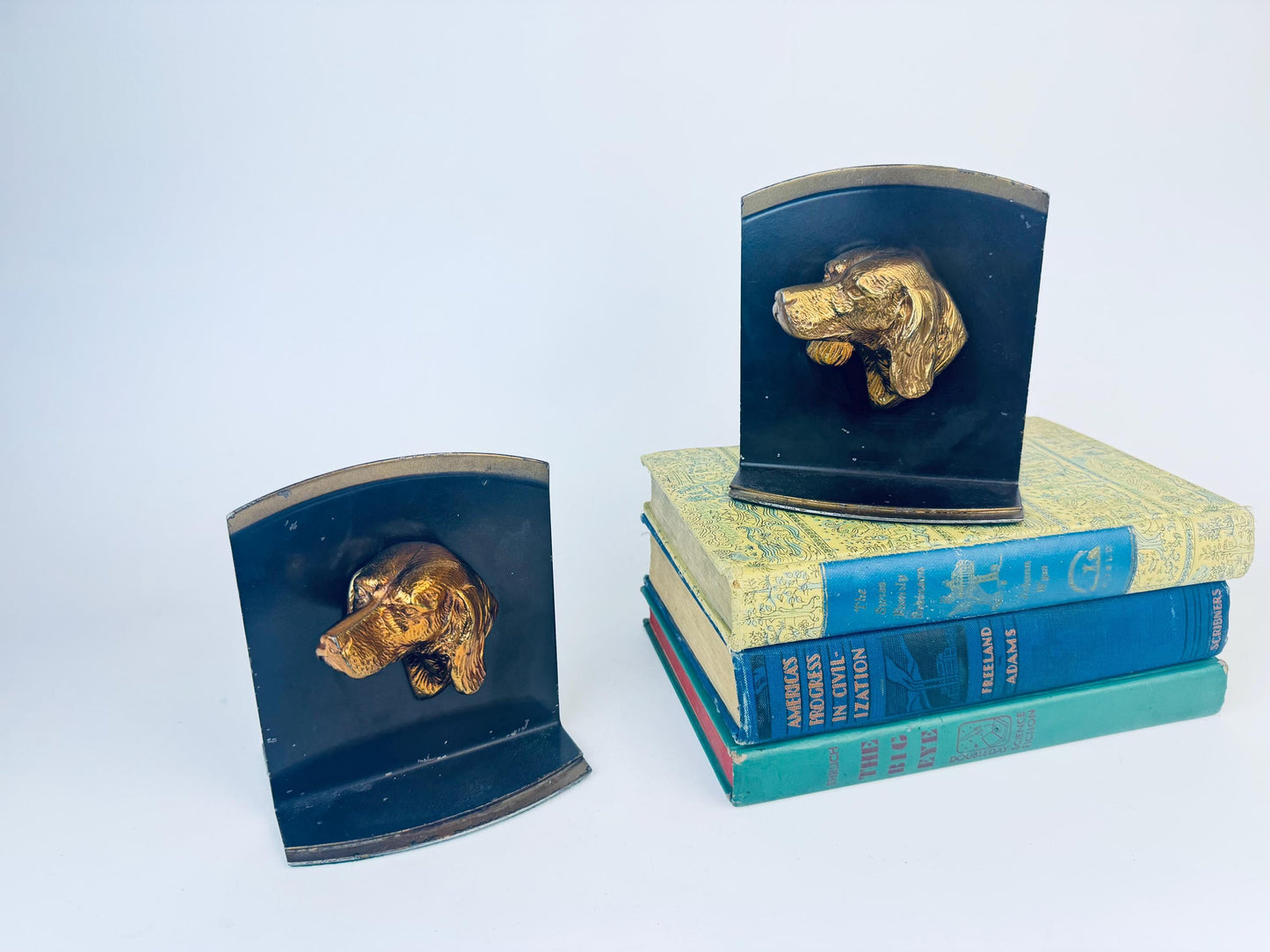 Product image for 'vintage spaniel dog metal bookends set of two 2' (view 0a5ef5)