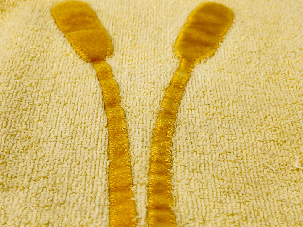 Product image for 'vintage yellow fringe hand towels set of two 2 all cotton made in usa' (view 0e6e03)