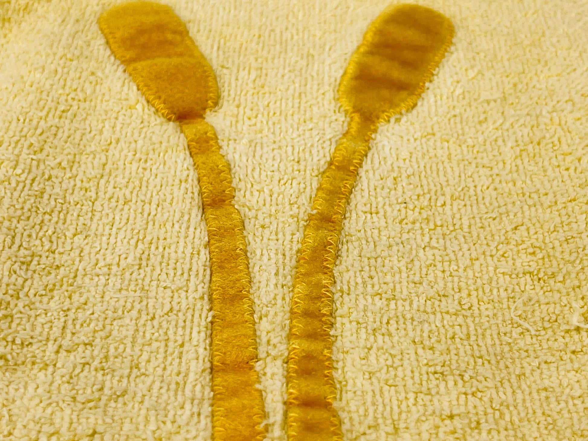 Product image for 'vintage yellow fringe hand towels set of two 2 all cotton made in usa' (view 0e6e03)