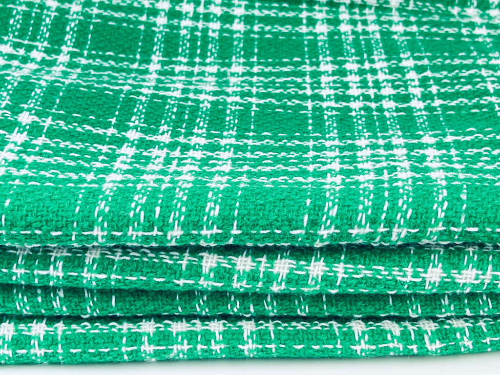 Product image for 'vintage green white plaid fabric 42 x 60' (view ac8cd4)