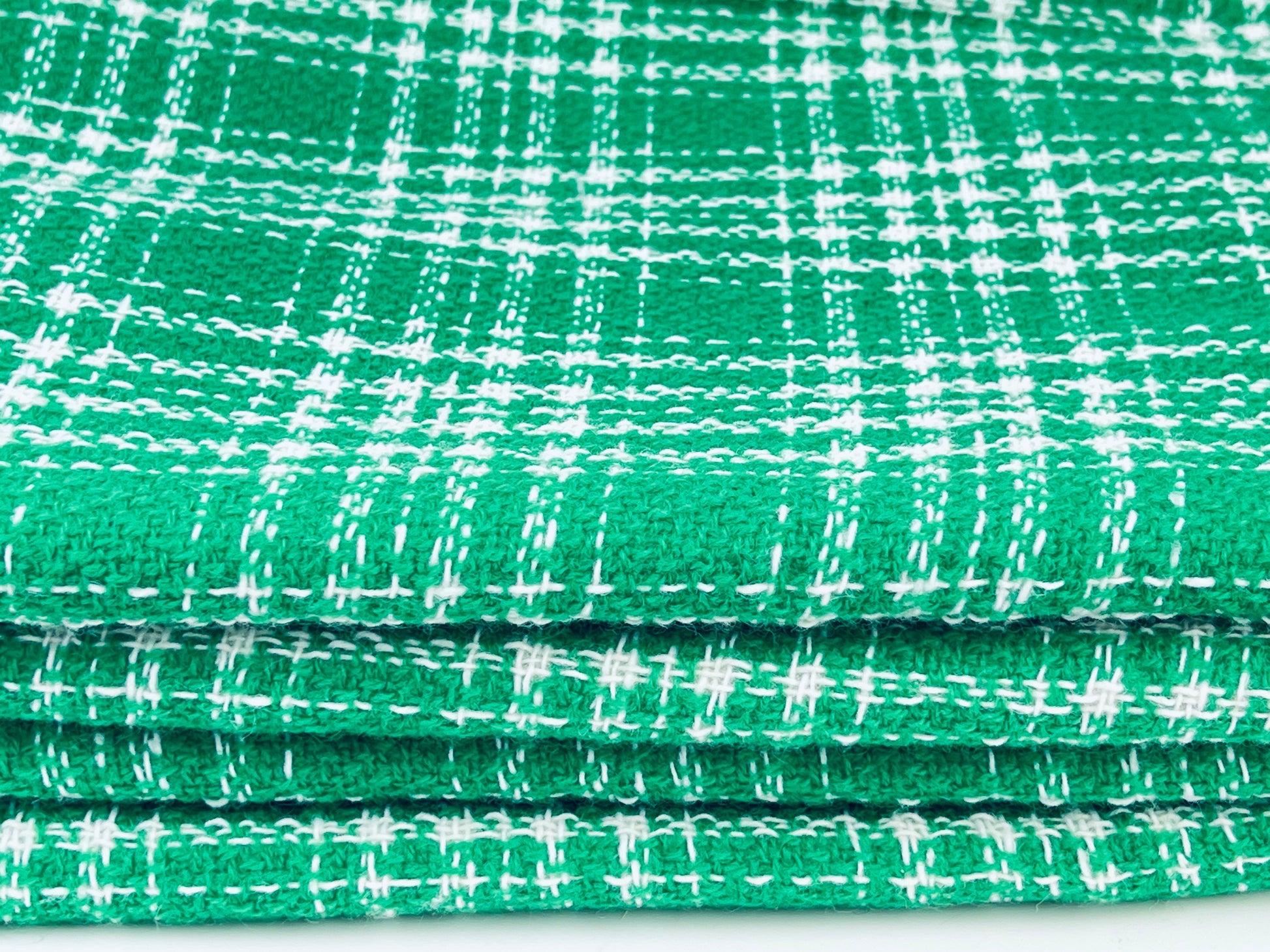 Product image for 'vintage green white plaid fabric 42 x 60' (view ac8cd4)