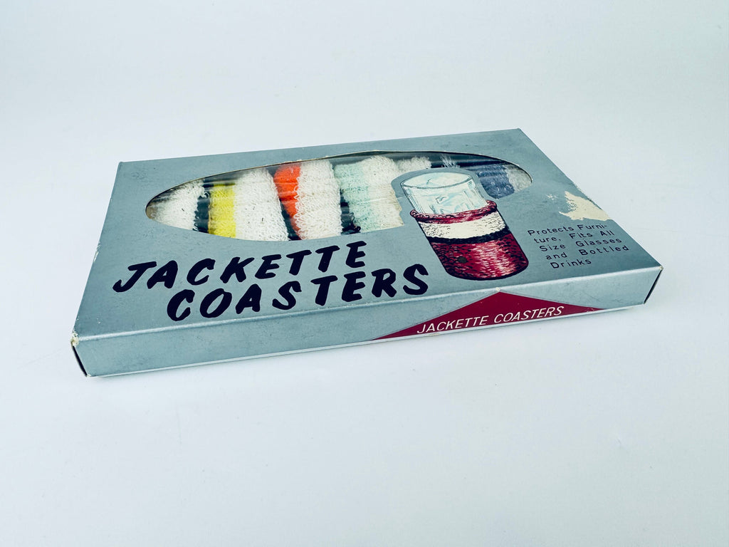 Product image for 'vintage jackette coasters beverage cozy set of six 6' (view 630a21)