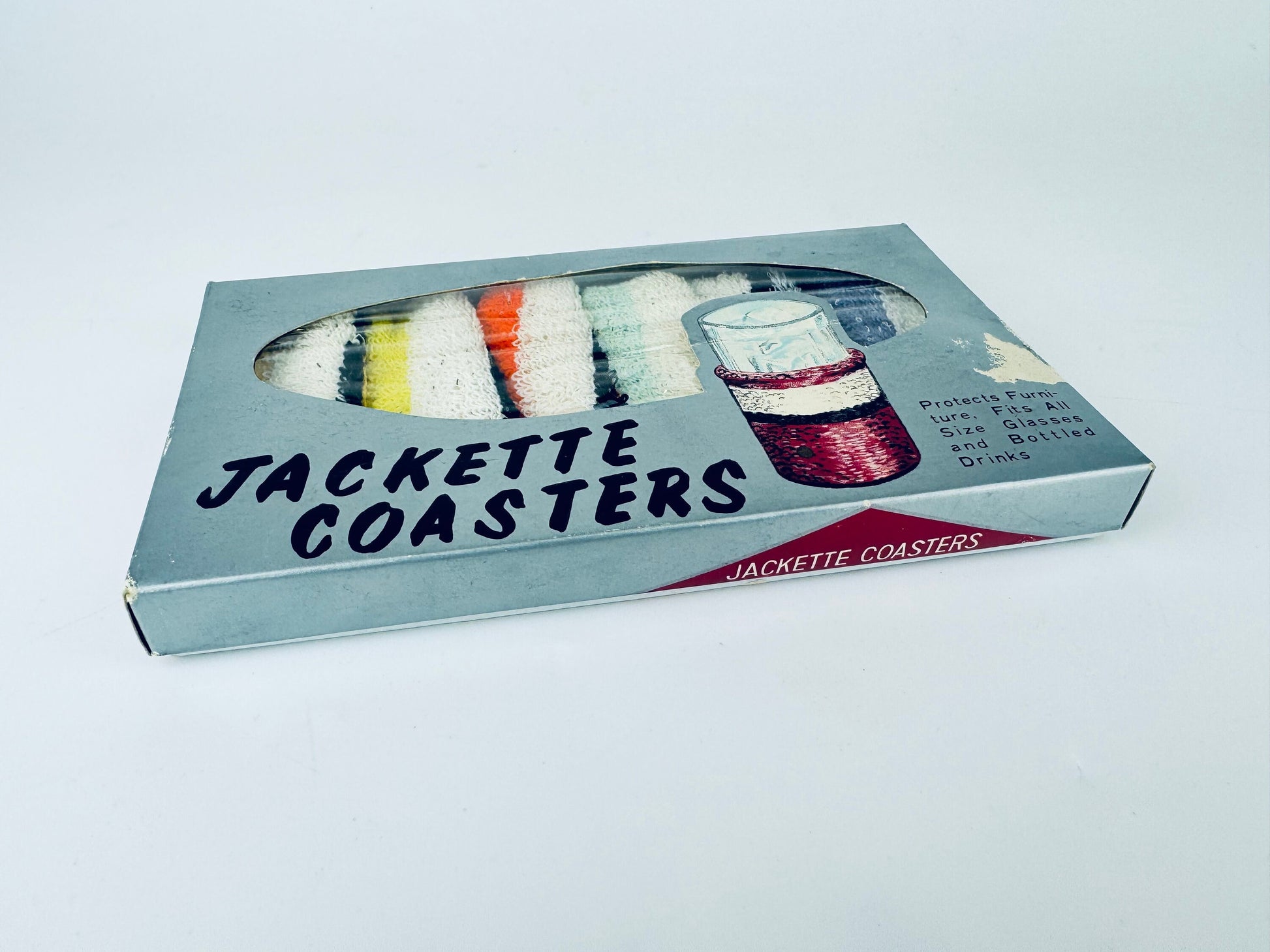 Product image for 'vintage jackette coasters beverage cozy set of six 6' (view 630a21)