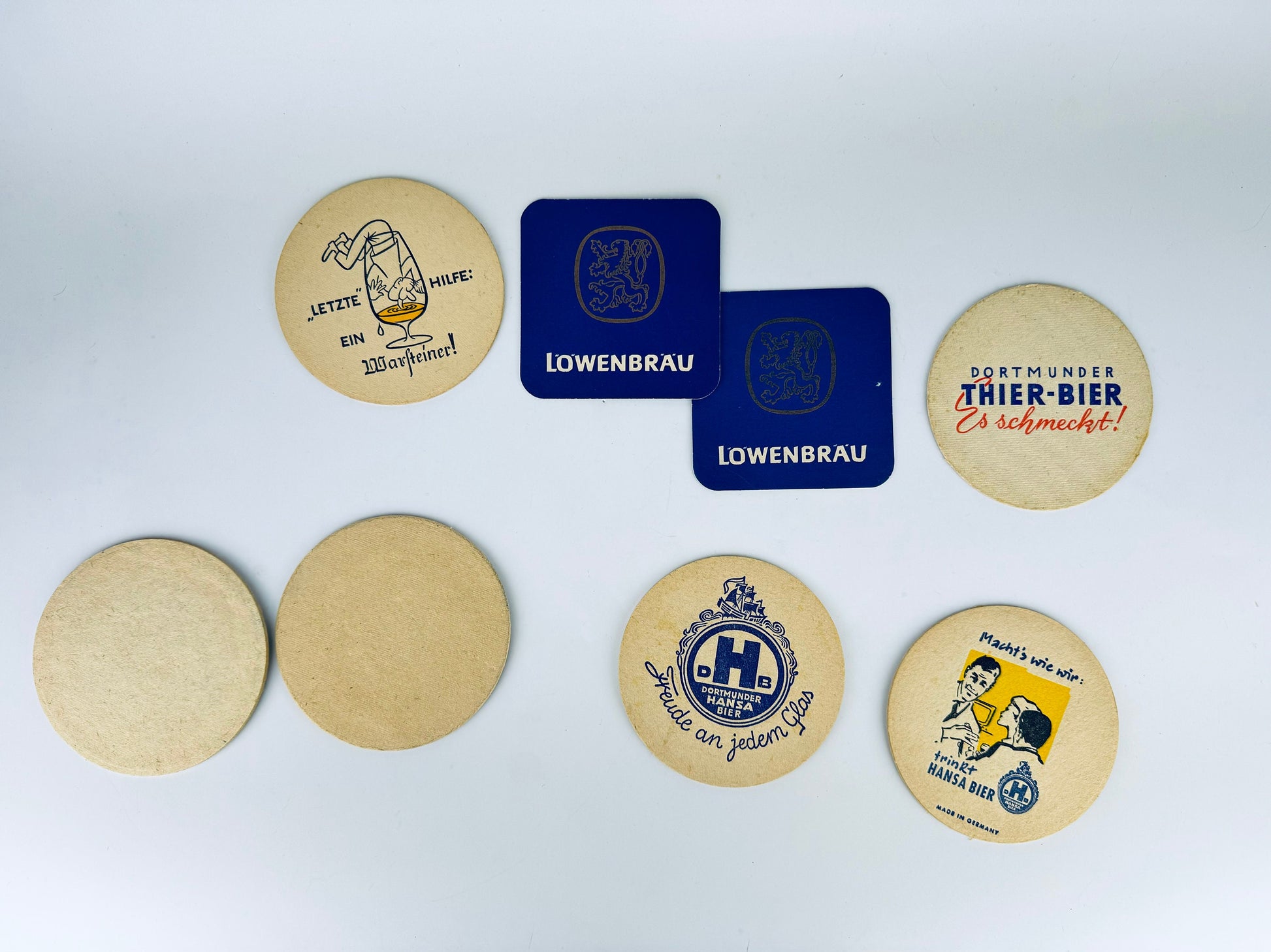 Product image for 'vintage deutch german bar coasters beer cocktail mat sold separately' (view d4b957)