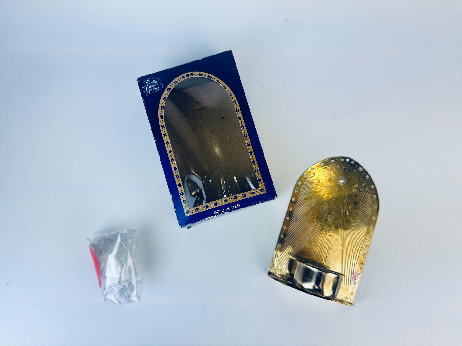 Product image for 'vintage gold plated brass christmas candleholder mary joseph jesus' (view 4a89a8)