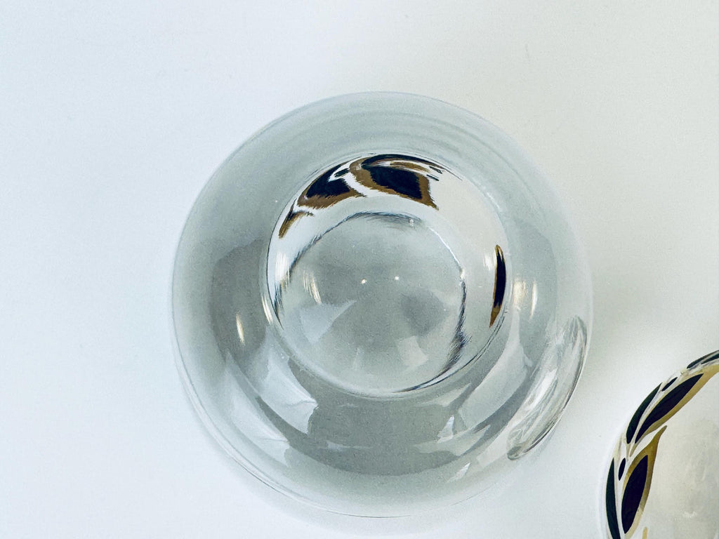 Product image for 'vintage federal glass gold laurel leaf roly poly glasses set of two 2' (view 0f84fa)