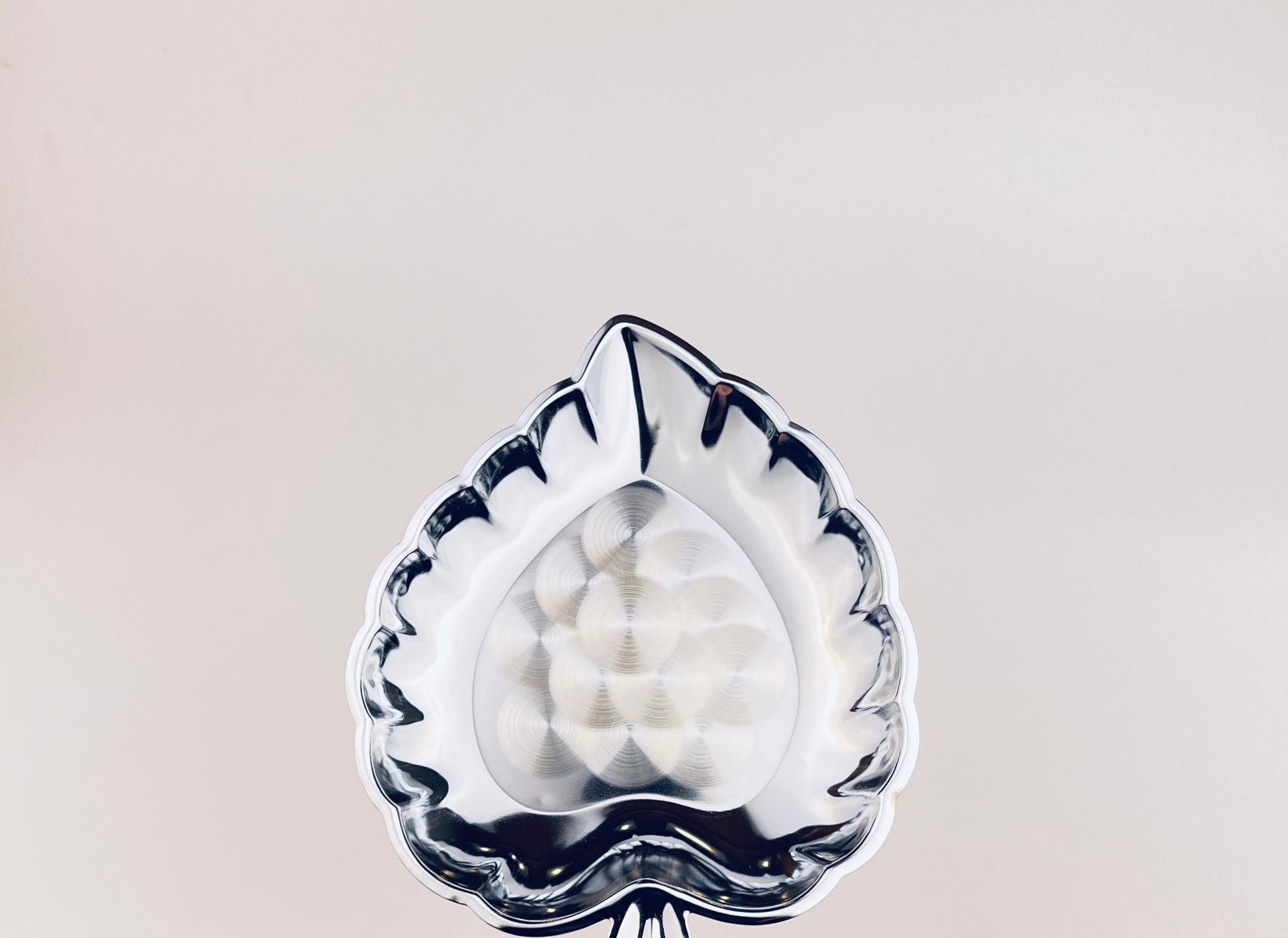 Product image for 'vintage chrome plate leaf tray swirl pattern centre new old stock nos' (view cb6f5a)
