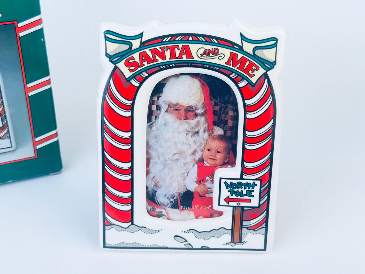 Product image for 'vintage santa me ceramic tabletop picture frame mall santa picture' (view 76ea19)