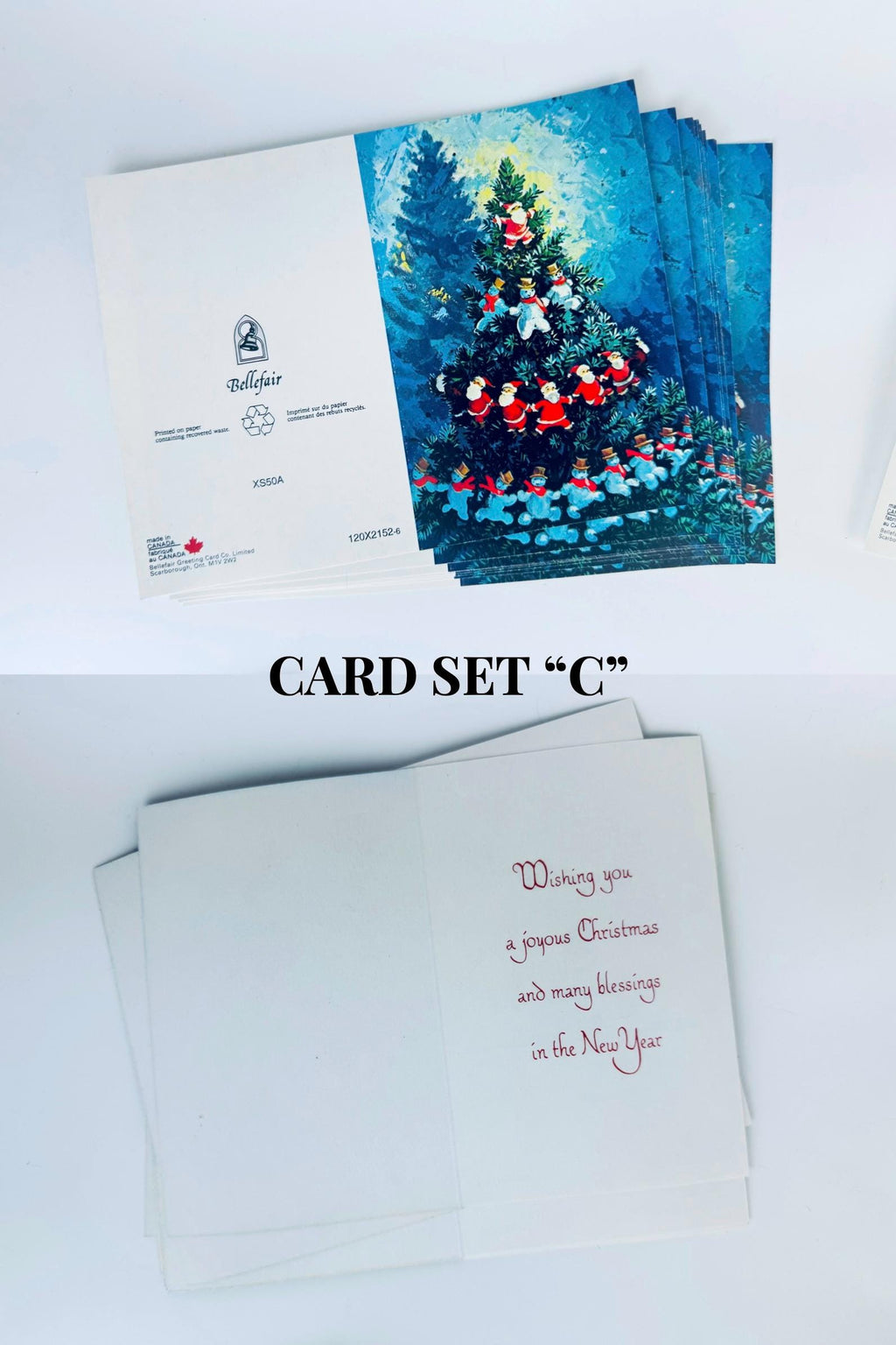 Product image for 'vintage bellefair christmas cards seasonal cards envelopes made in canada new old stock nos' (view 4fb52a)
