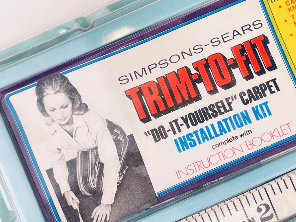 Product image for 'vintage simpson sears trim to fit do it yourself carpet installation kit new old stock nos made in canada' (view 9e8f45)