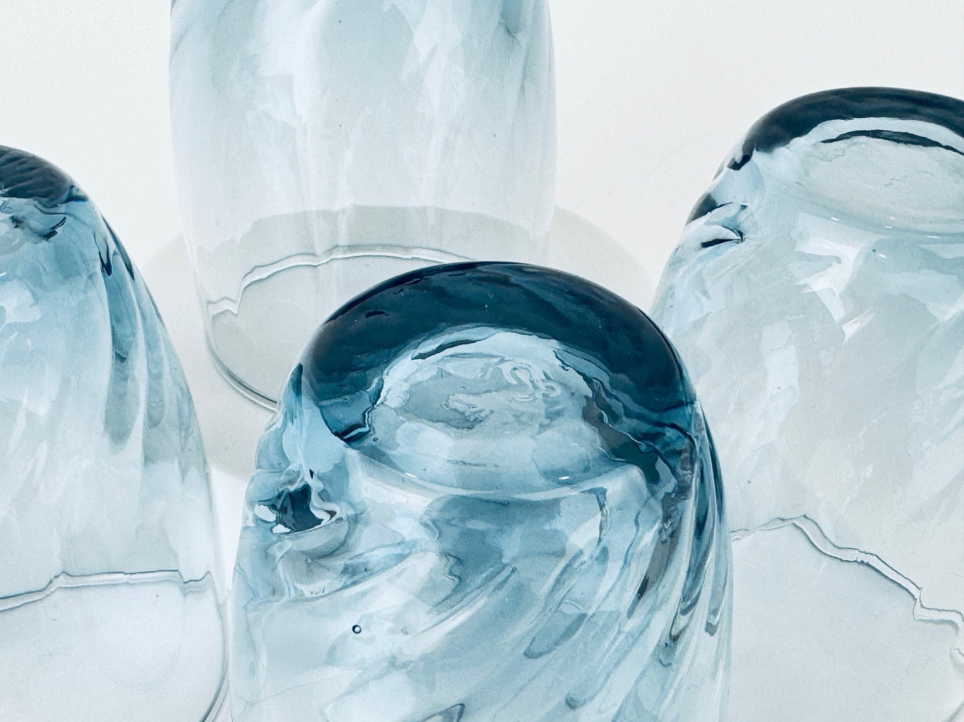 Product image for 'vintage tiara bleu libbey swirl juice glasses set of six 6' (view 928a7d)