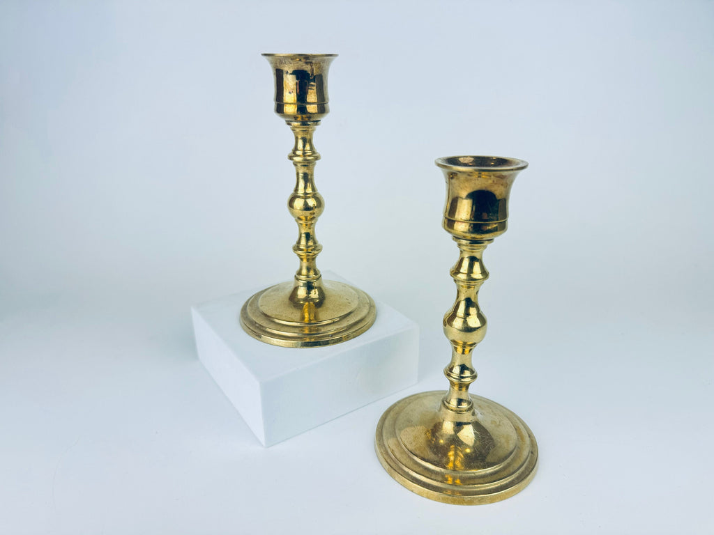 Product image for 'vintage brass candlestick holders set of two 2 sets sold separately' (view 34e819)