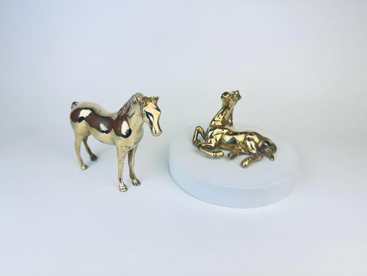 Product image for 'vintage solid brass horses gold tabletop decor sold separately' (view 7fe5d2)