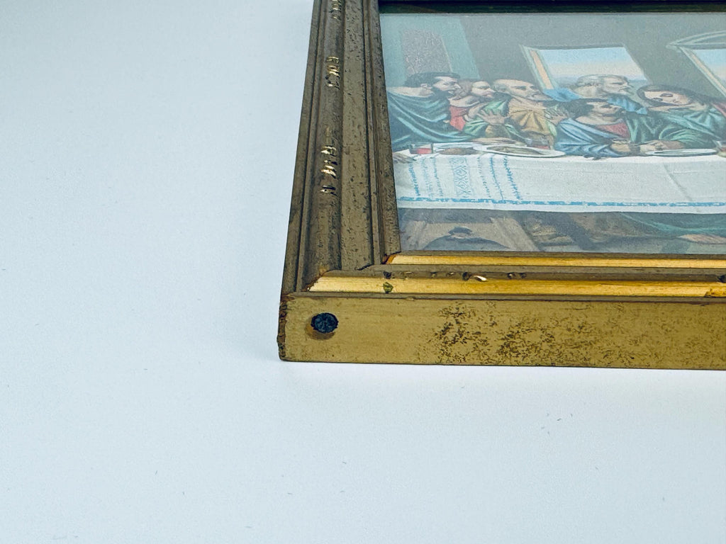 Product image for 'vintage ornate gold 8 x 10 gold painted wall mounted wood frame the last supper print la santa cena' (view 8dfe5c)