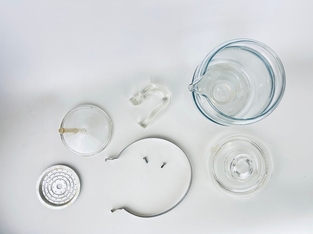 Product image for 'vintage pyrex flameware coffee percolator 7756 b 7754 b parts made in usa sold individually' (view be668f)