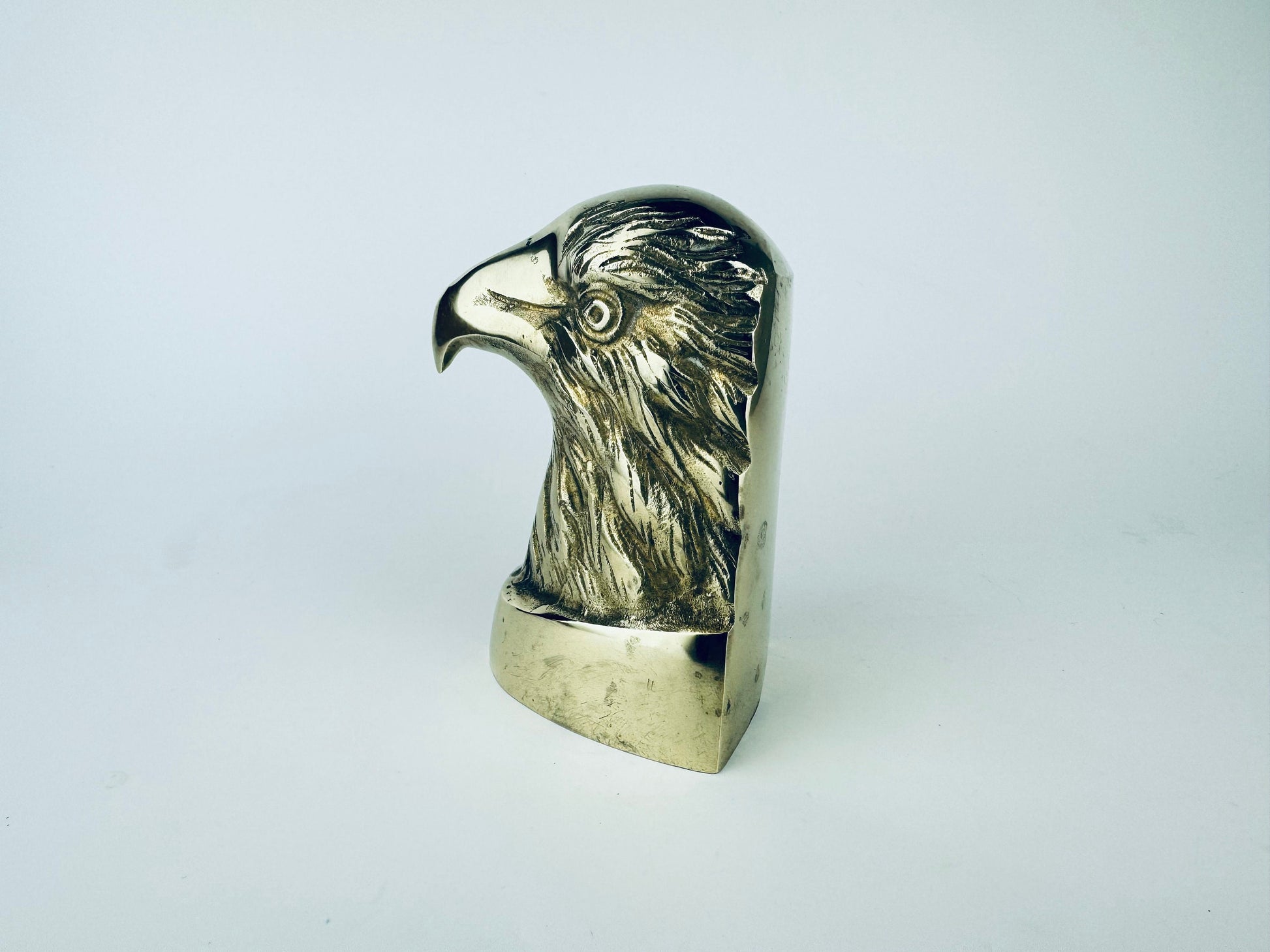 Product image for 'vintage brass eagle bird bookend attractive aged metal patina' (view 6d29de)