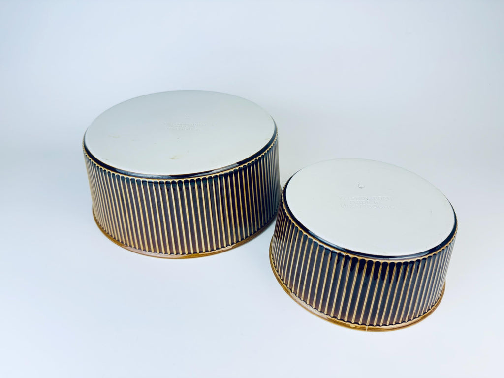 Product image for 'vintage villeroy boch rubbed brown glazed souffle casserole dish made in luxembourg sold separately' (view c5a132)