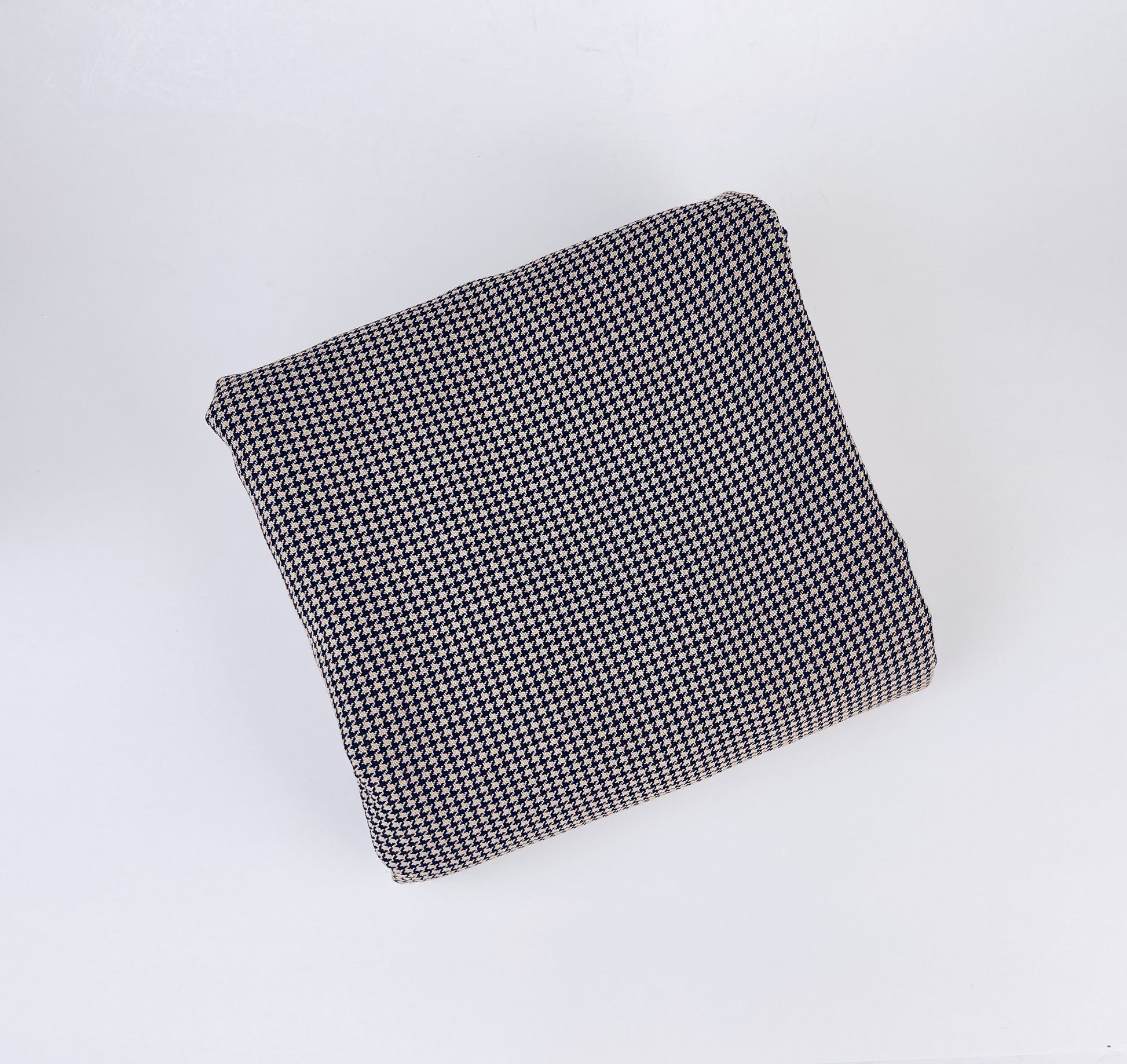 Product image for 'vintage houndstooth beige purple navy polyester fabric 57 x 64' (view aca2d9)
