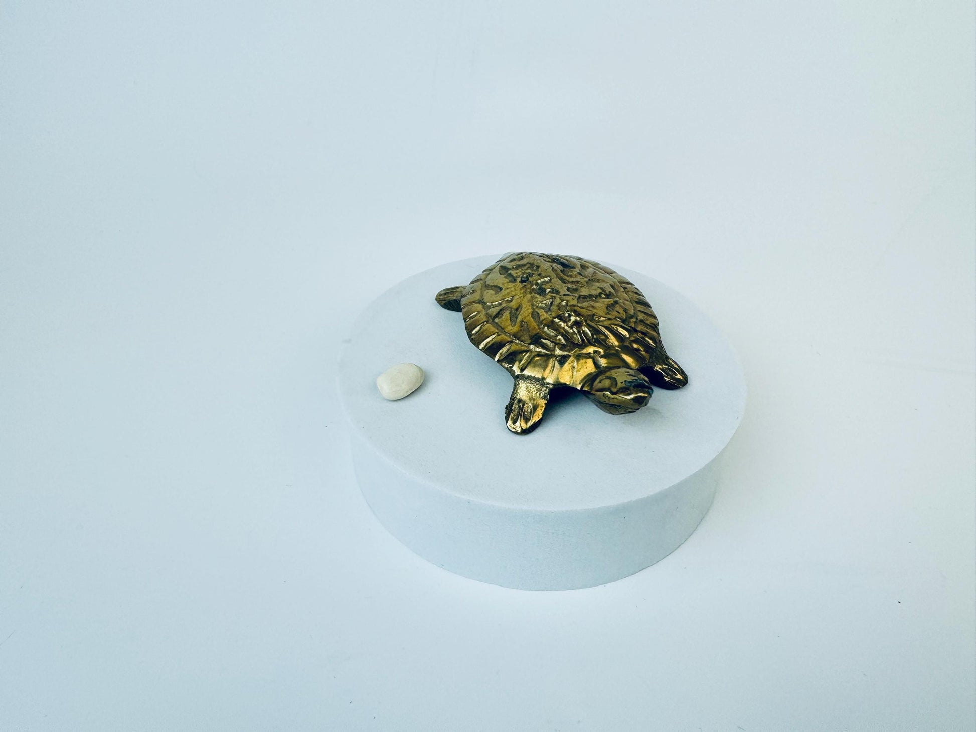 Product image for 'vintage solid brass turtle figurine paperweight attractive aged metal patina' (view 016466)