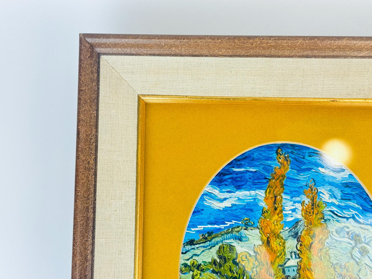 Product image for 'vintage solid wood gold trim picture frame 5 x 7 oval mat made in finland' (view 7a5980)