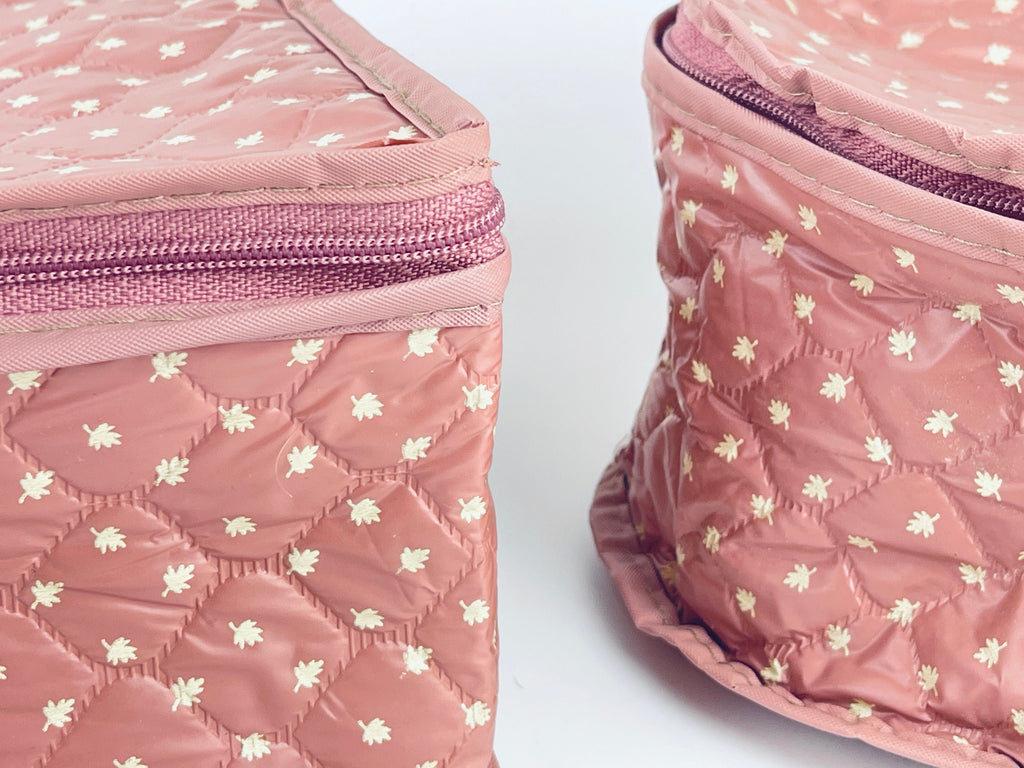 Product image for 'vintage purple beige collapsible quilted plastic china storage bags made in taiwan set of two 2' (view 93bbb7)
