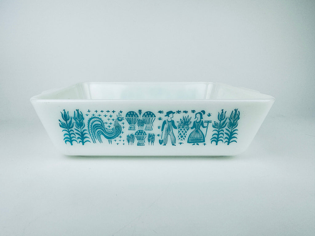 Product image for 'vintage large butterprint amish pyrex refrigerator fridgie dish 503 1 1 2 qt made in usa' (view 59f8be)