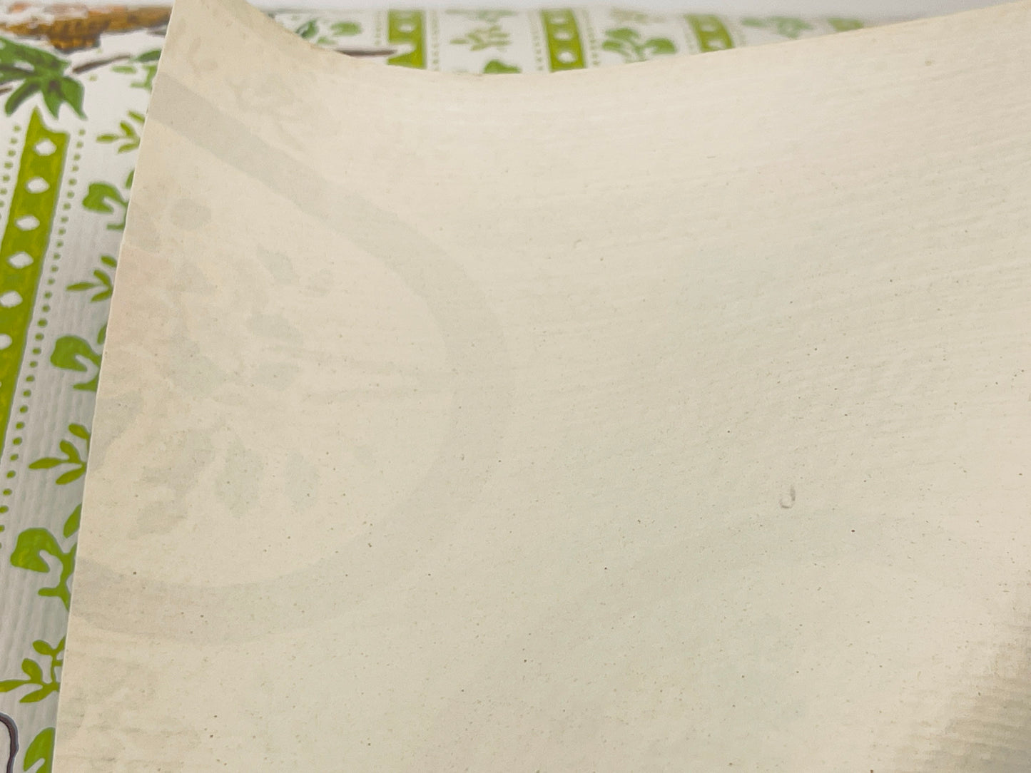 Product image for 'vintage beige green kitchy kitchen wallpaper lightly textured vintage craft project paper upcycle material' (view efd241)