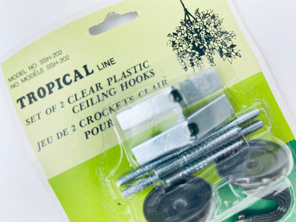 Product image for 'vintage metal ceiling plant hangers new old stock nos set of two 2' (view fe9b30)