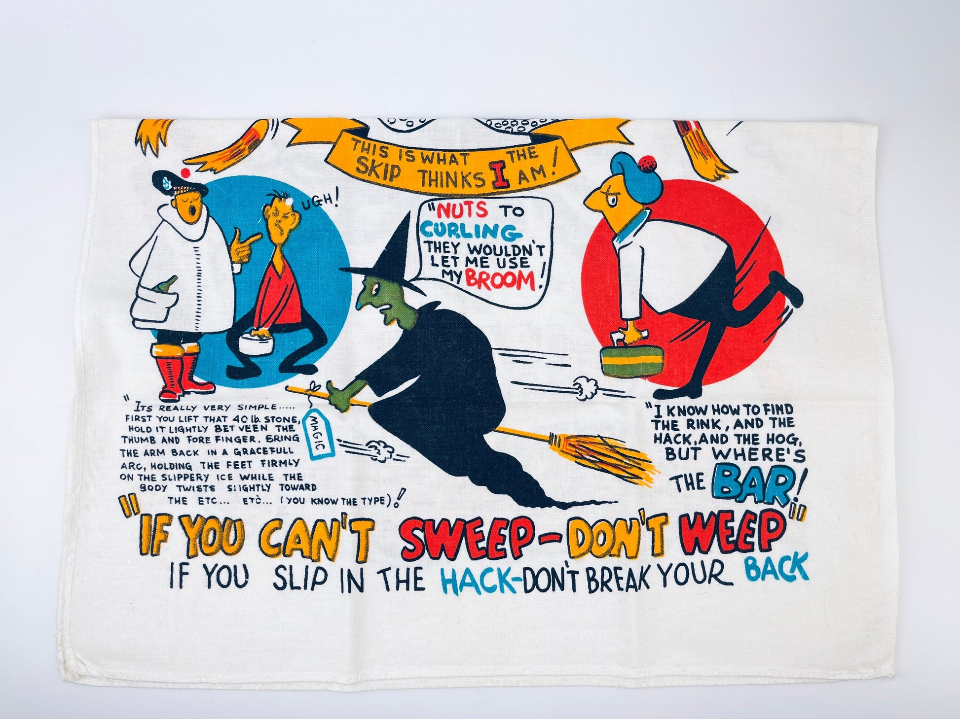 Product image for 'vintage curlers crying tea towel excellent curlers gift' (view 41775e)