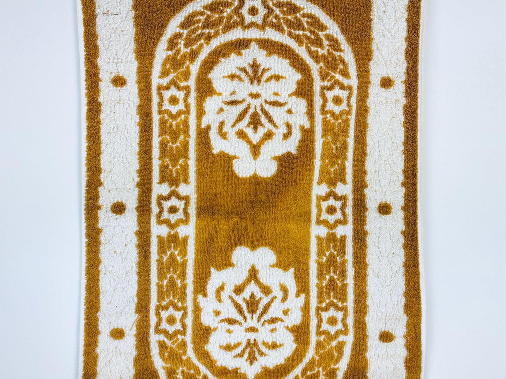 Product image for 'vintage fieldcrest gold beige floral towel set 100 cotton usa made' (view 521f12)