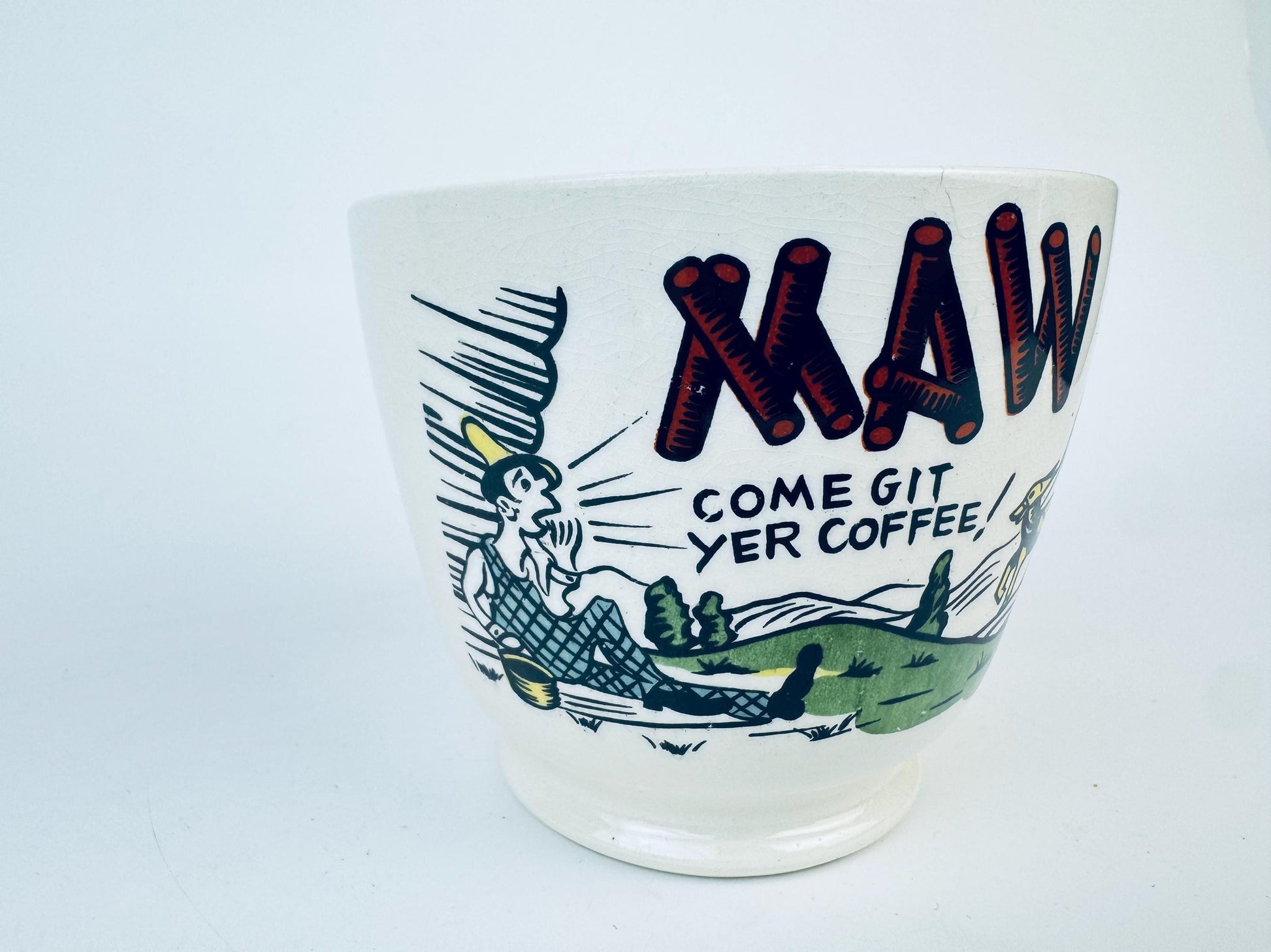 Product image for 'vintage maw come git yer coffee large ceramic mug rustic hillbilly charm' (view 58cf90)