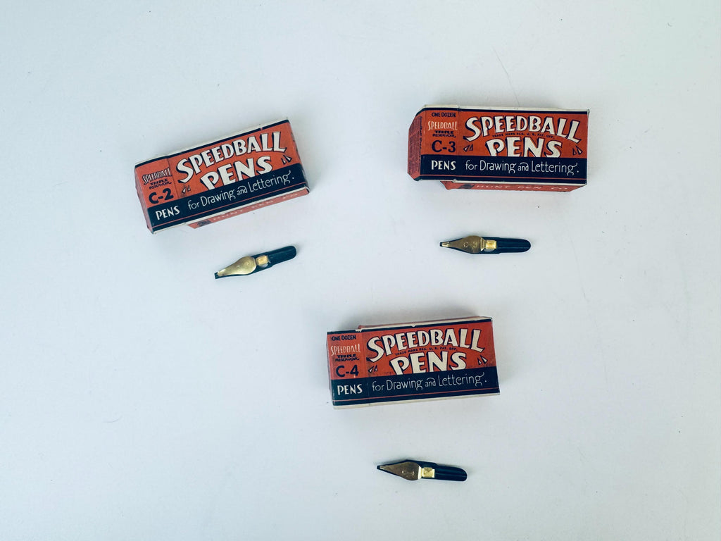 Product image for 'vintage speedball pens nib box made in usa for drawing and lettering new old stock boxes sold separately' (view 828ce8)