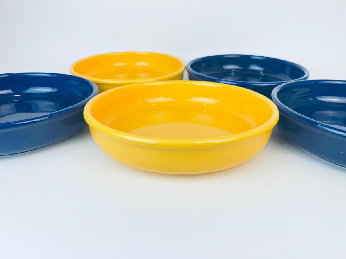 Product image for 'vintage waechtersbach blue bright yellow wide ceramic bowls made in spain sold separately' (view 489ad1)