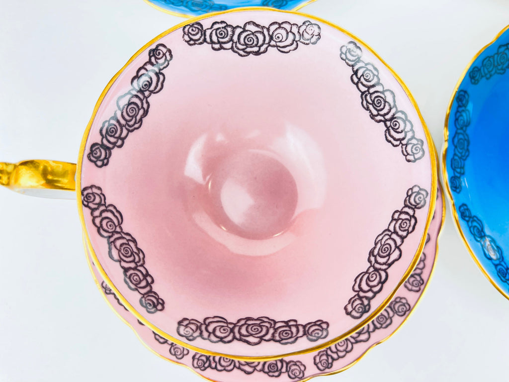 Product image for 'vintage royal bayreuth bavaria germany floral blue pink tea cup saucer sold individually' (view dfd096)