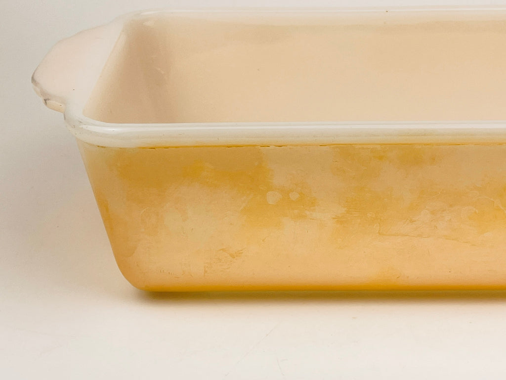 Product image for 'vintage fire king peach lustreware loaf dish 409 1 qt capacity made in usa' (view 4088cb)