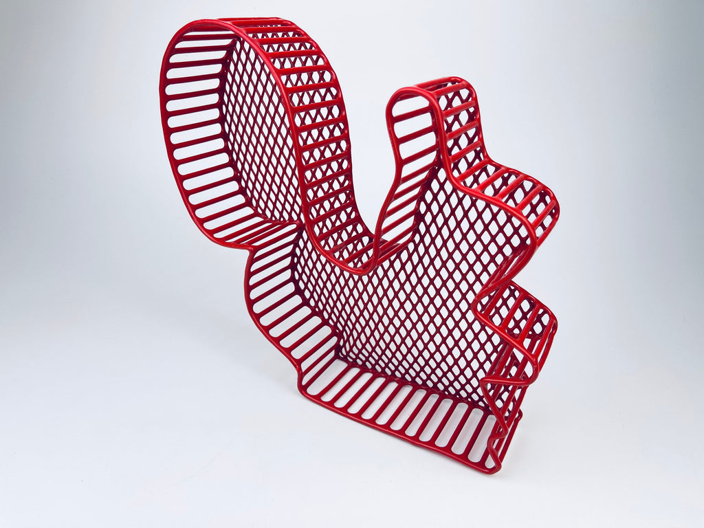 Product image for 'vintage red wire squirrel basket mid century wall or desk organizer' (view e19ec4)