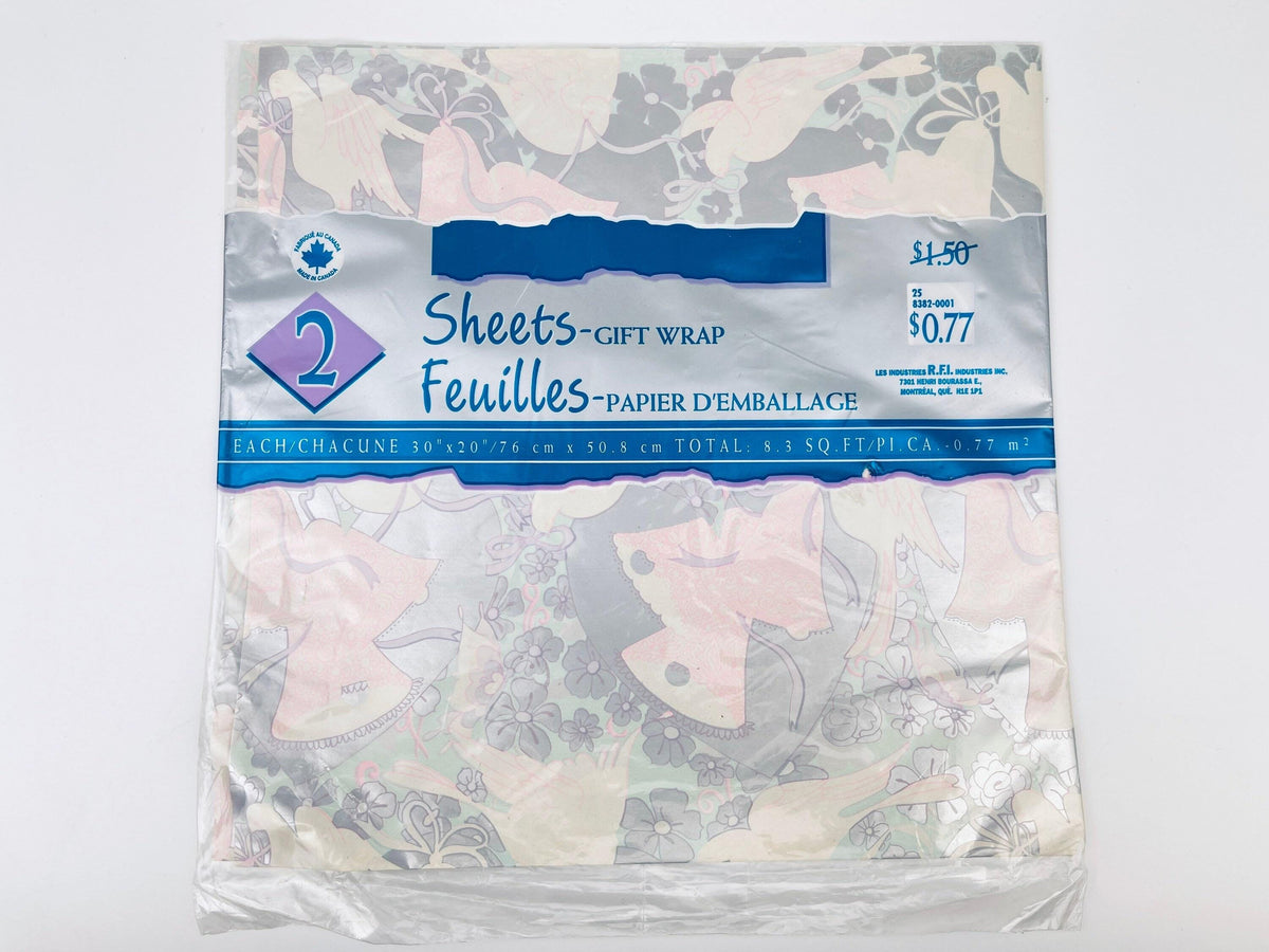 Product image for 'vintage wrapping paper sheets new old stock nos packs sold separately' (view 25052a)