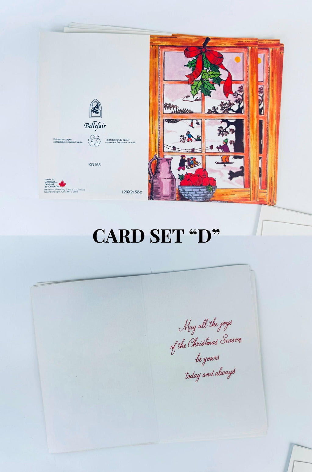 Product image for 'vintage bellefair christmas cards seasonal cards envelopes made in canada new old stock nos' (view 6ce2ec)
