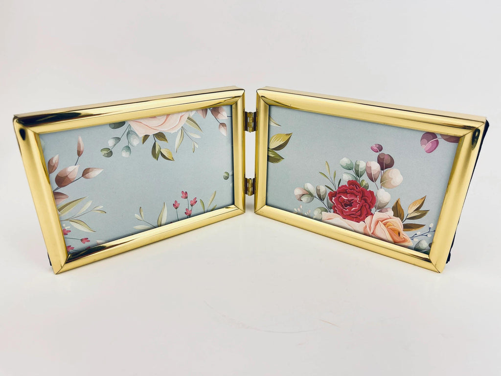 Product image for 'vintage solid brass gold tabletop picture frame books hand polished lacquer coated sold separately' (view 1a2dc4)