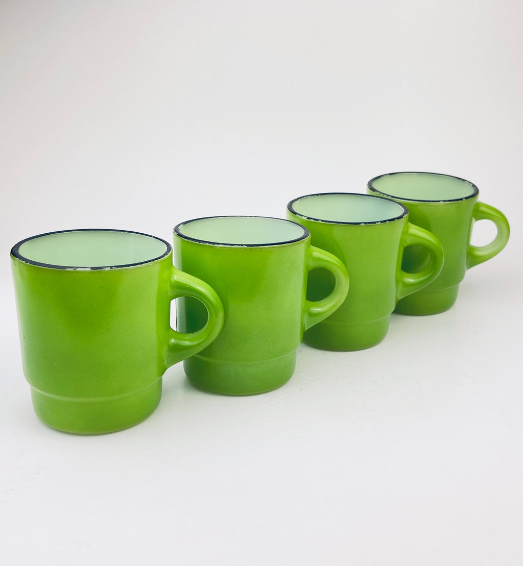 Product image for 'vintage anchor hocking fire king black rim stacking glass mug made in usa mugs sold separately' (view 58a2ba)